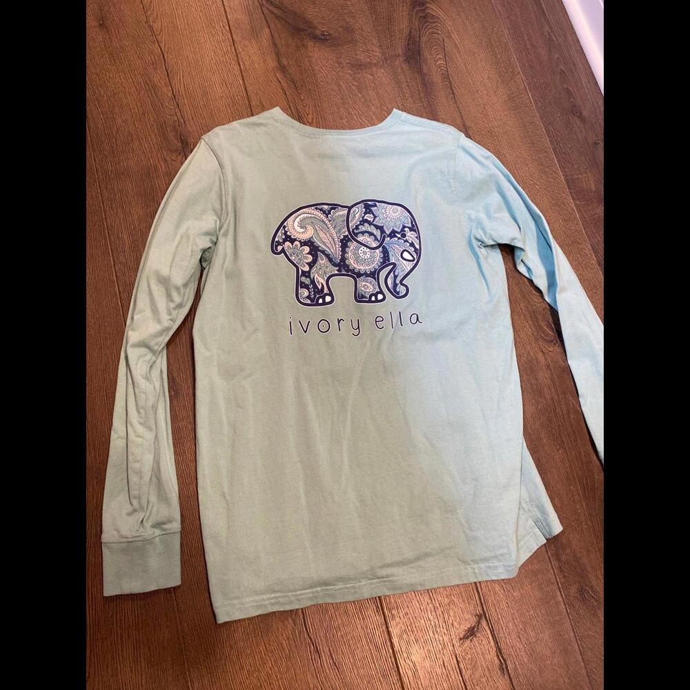Shirt medium front pocket ivory ella long sleeve t-shirt - Picture 2 of 3